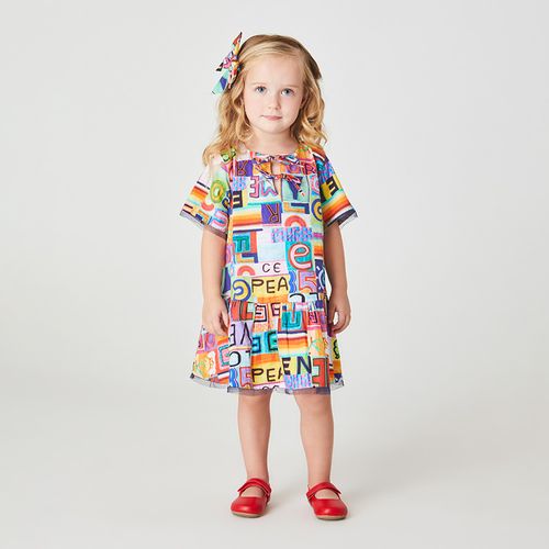 Vestido Toddler Happy Vermelho