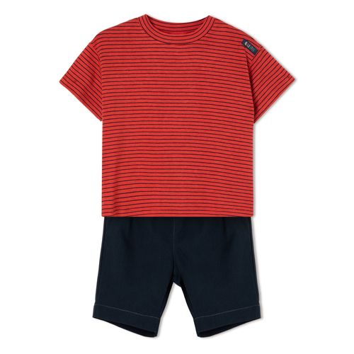 Conjunto Toddler Color Stripe Vermelho