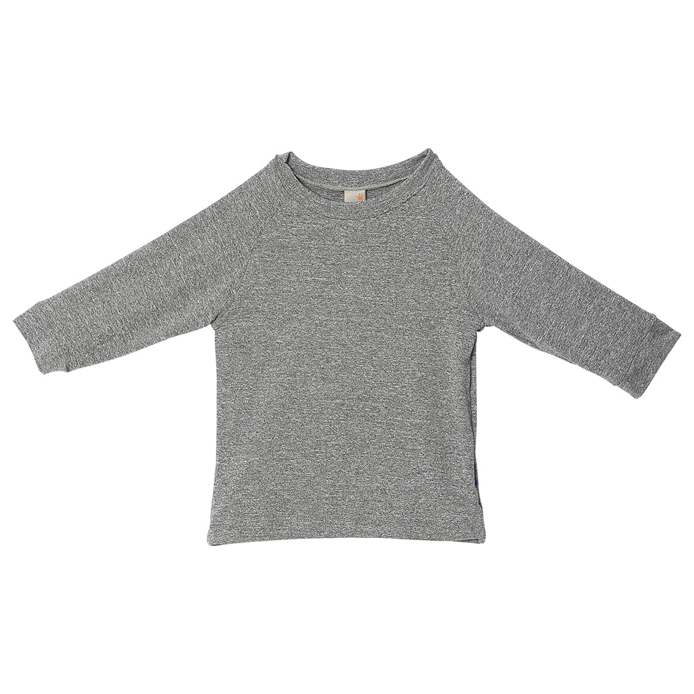 Camiseta Bebê Raglan UV Unissex Cinza
