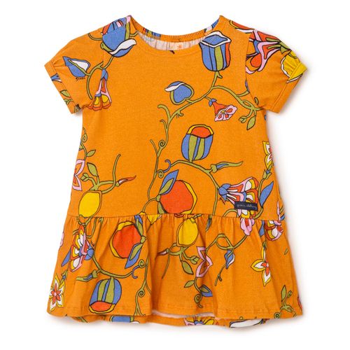 Vestido Bebê Festival Laranja