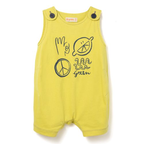 Macacão Bebê Ok Amarelo