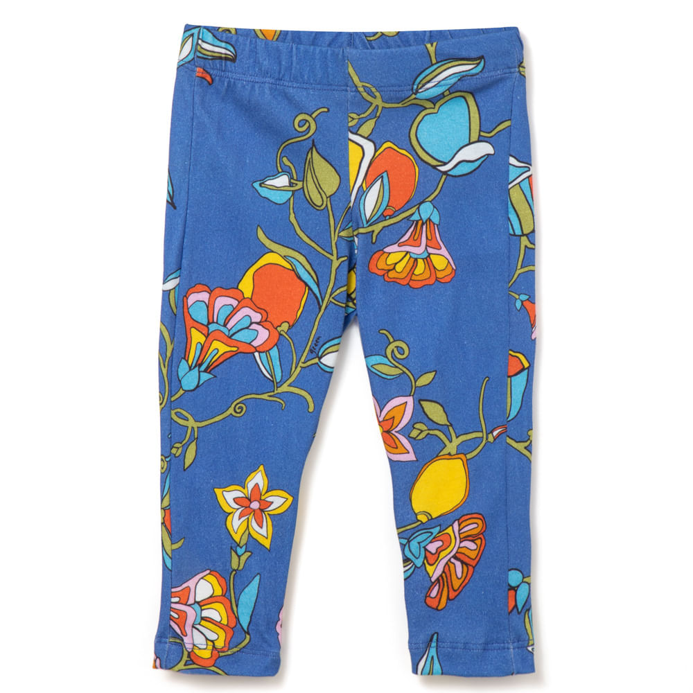 Calça legging Infantil  Festival Azul