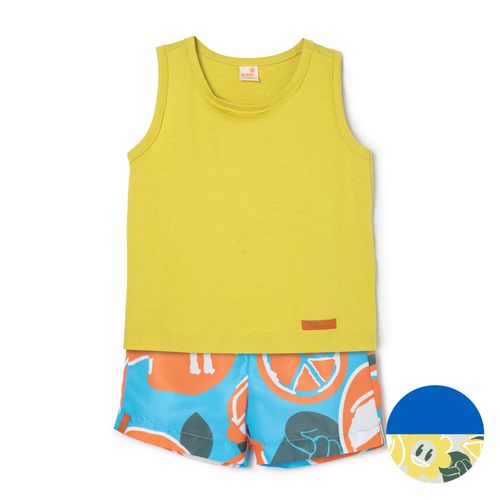 Conjunto Regata Toddler Lemon Vibes  Azul