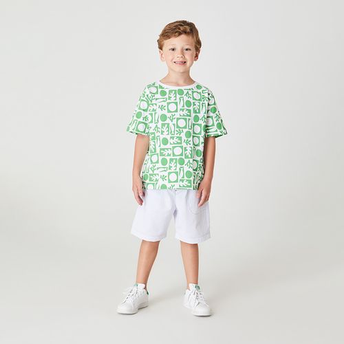 Bermuda Infantil Sintonia Branca