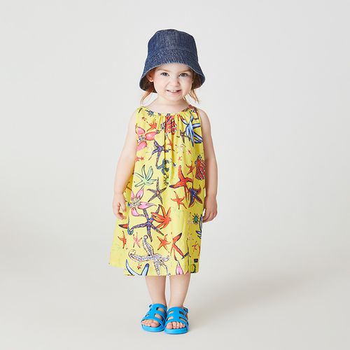 Vestido Toddler Starfish Amarelo