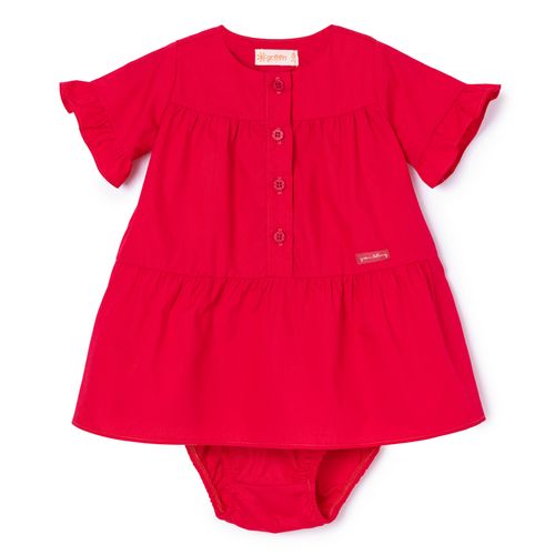 Vestido Bebê Amor Vermelho
