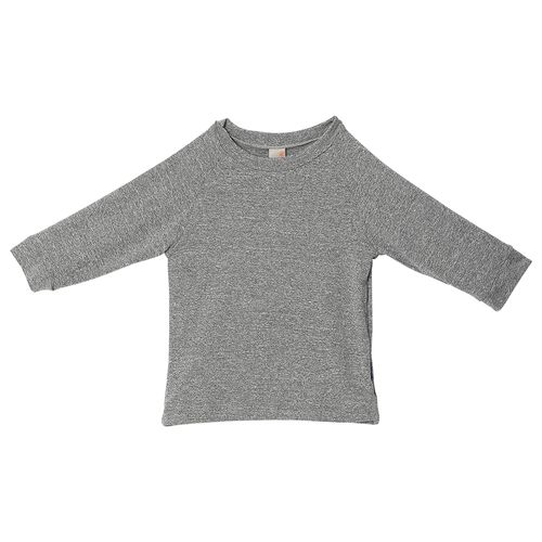 Raglan Bebê Praia UV Manga Longa Cinza