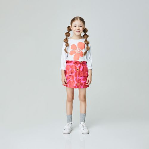 Saia Infantil Power Flower Vermelha