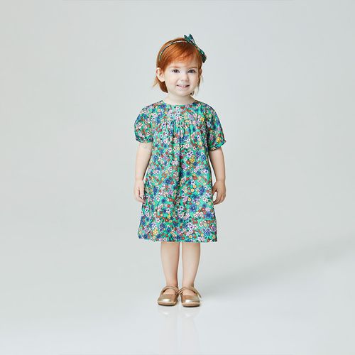 Vestido Toddler Jardim Verde