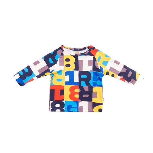 Camiseta Bebê Green UV Manga Longa Azul