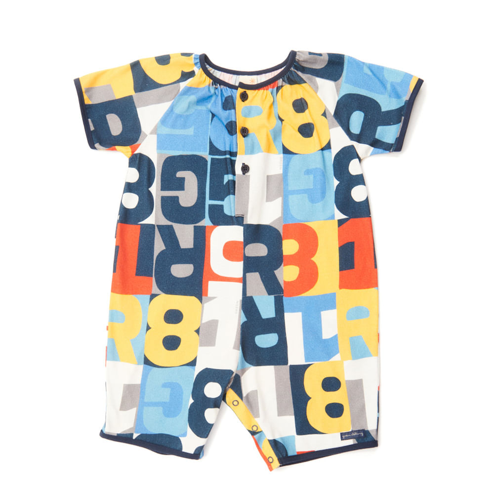 Macação Toddler Números Azul