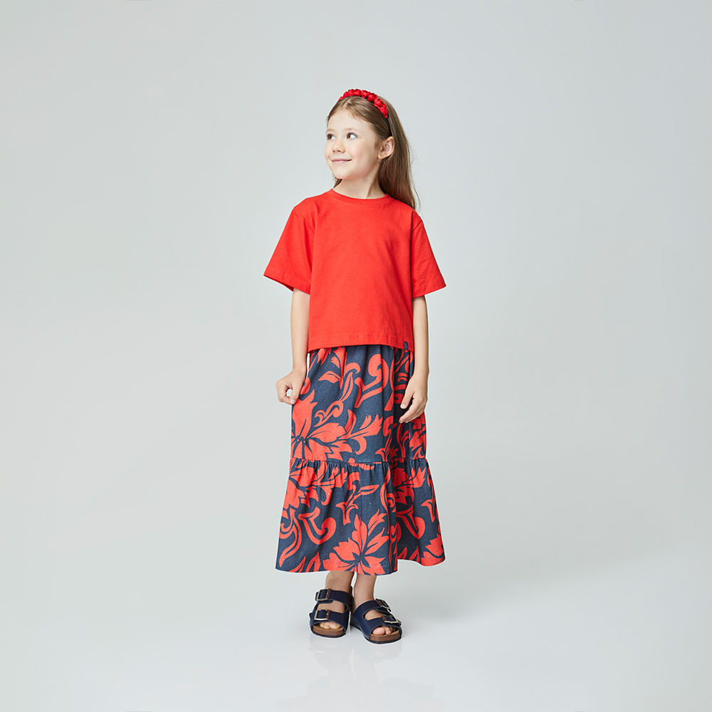 Saia Infantil Bold Vermelha