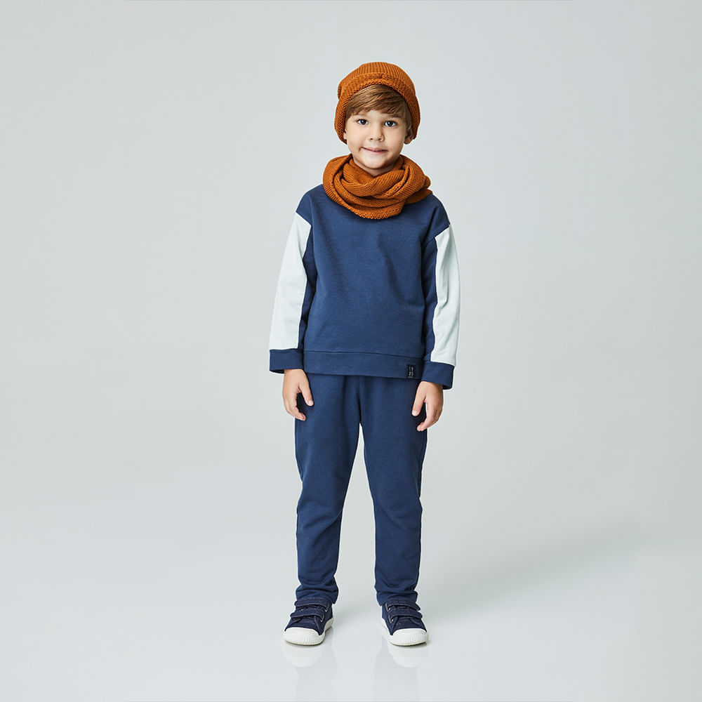 Conjunto Infantil 85 Color Azul Manga Longa