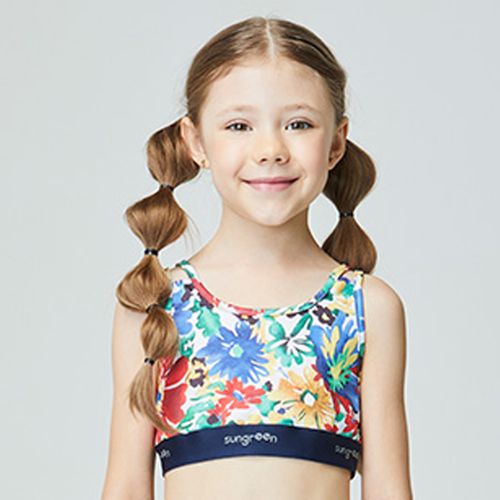 Top Infantil Flower Art Vermelho