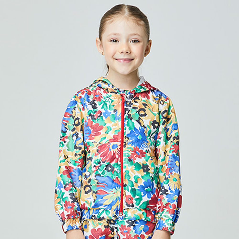Jaqueta Infantil Flower Art Vermelha