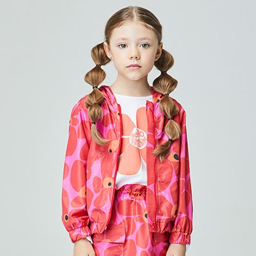 Jaqueta Infantil Flower Art Vermelha