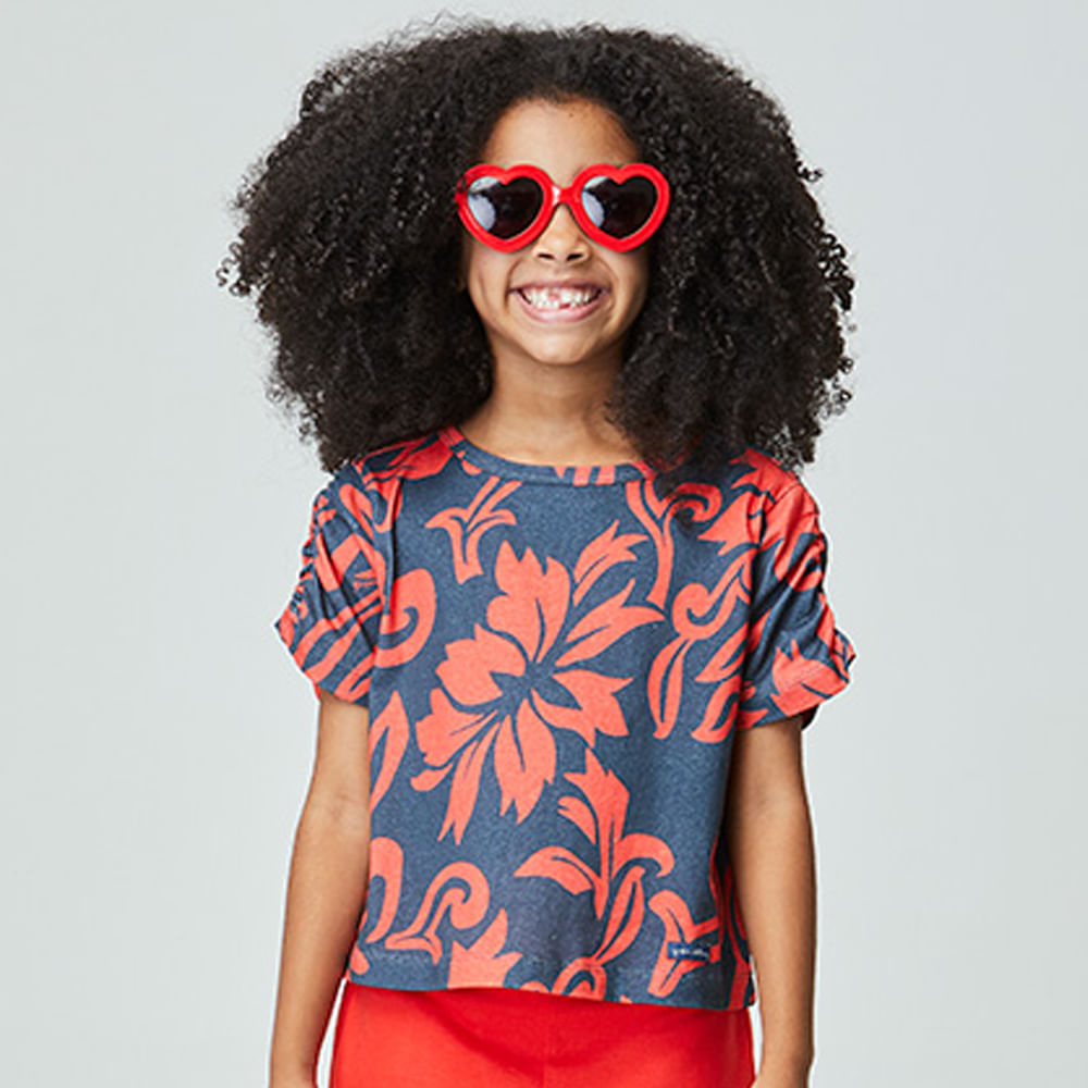 Camiseta Infantil Bold Vermelha