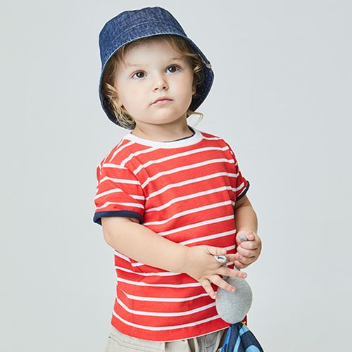 Camiseta Toddler Stripe Vermelho