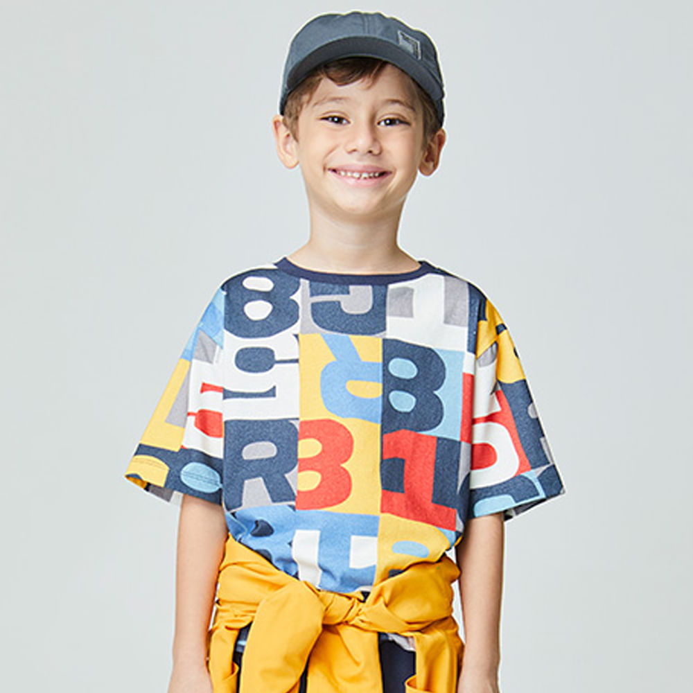 Camiseta Infantil Green 85 Azul