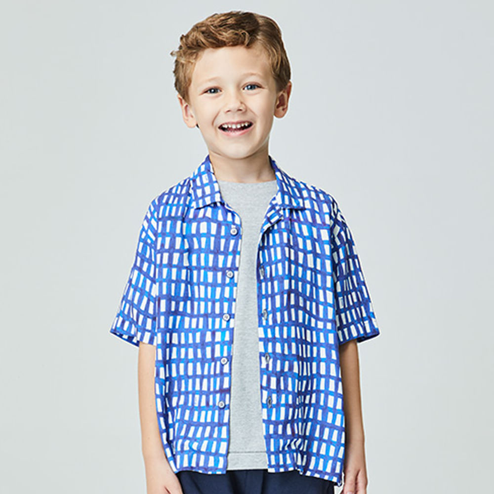 Camisa Infantil Block Azul