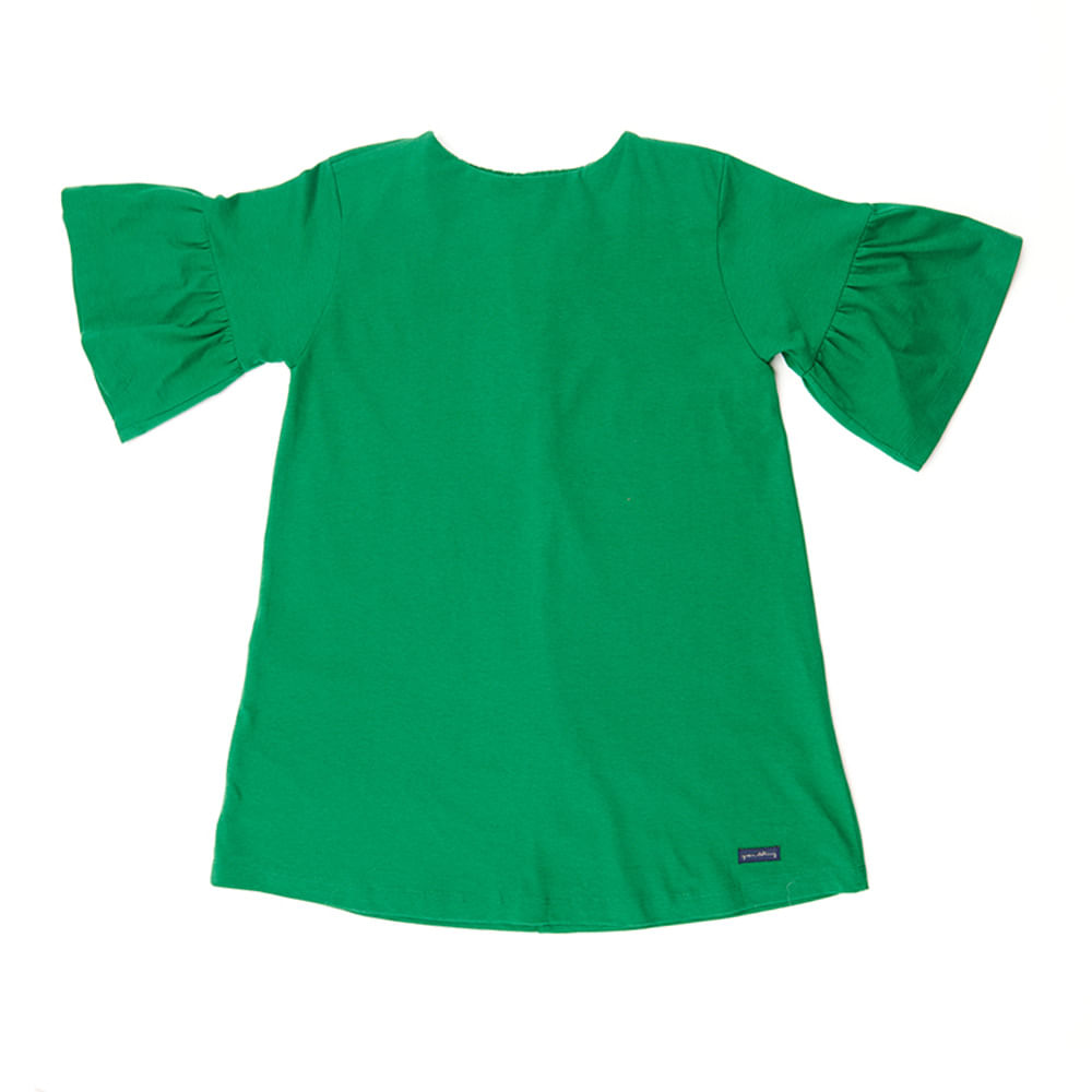 Vestido Infantil Colorir Verde