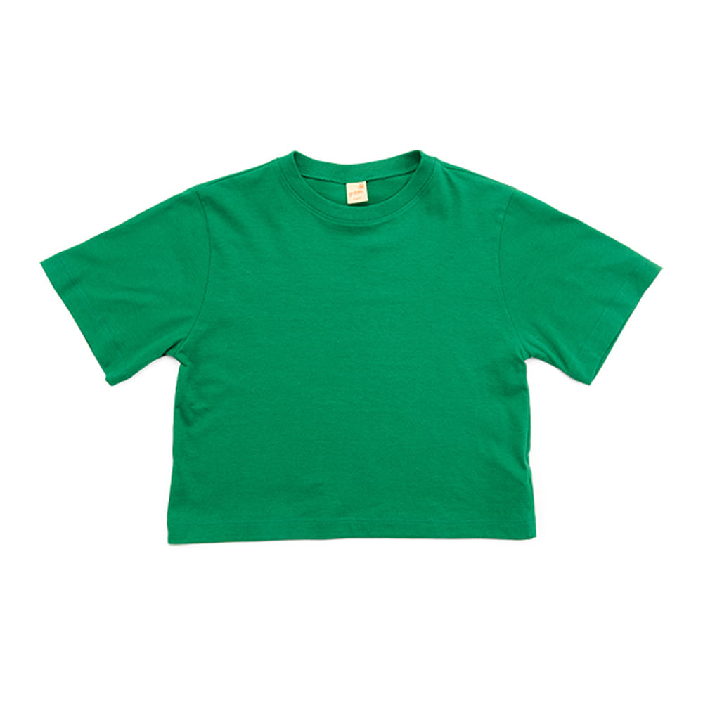 Camiseta Infantil Cropped Verde