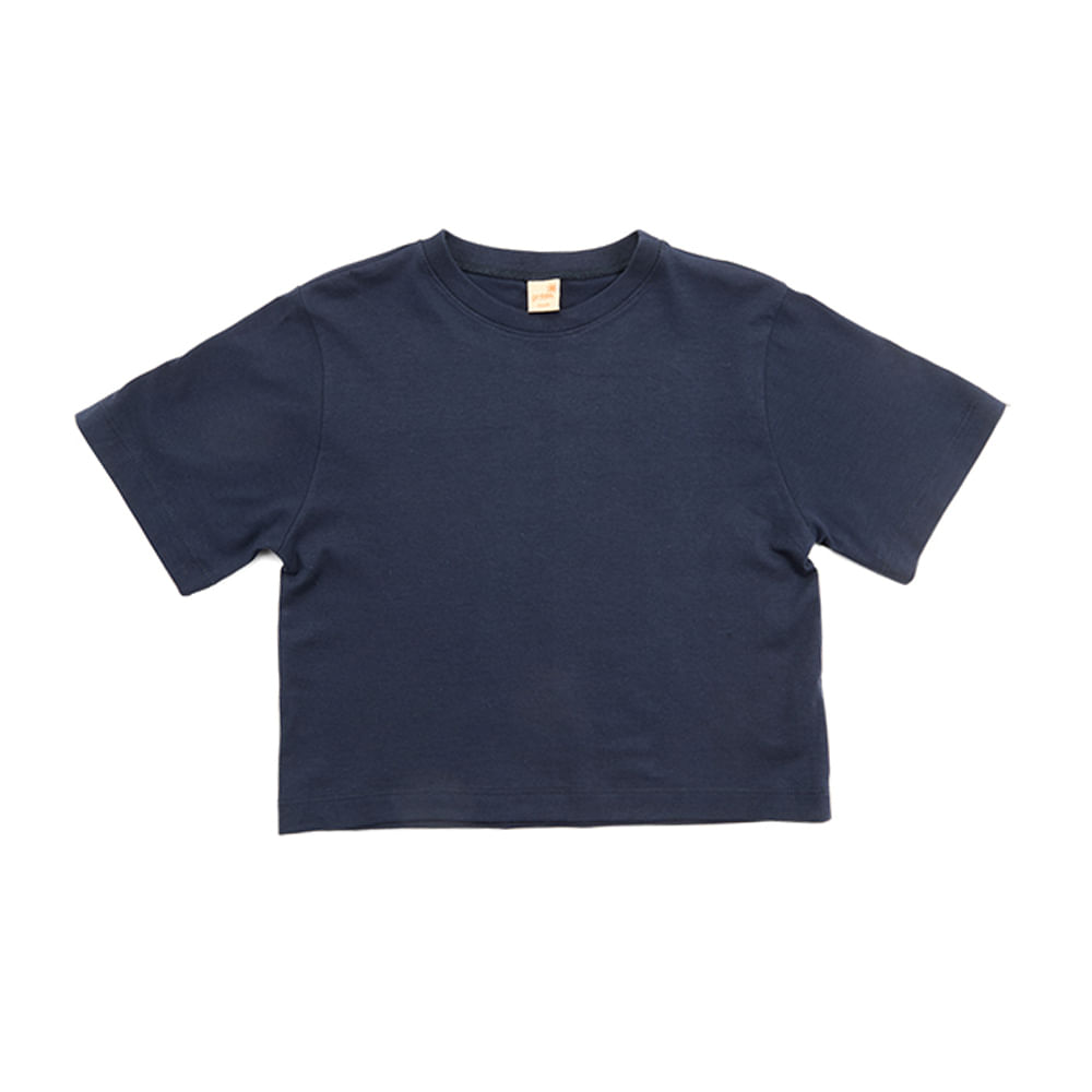 Camiseta Infantil Cropped Azul