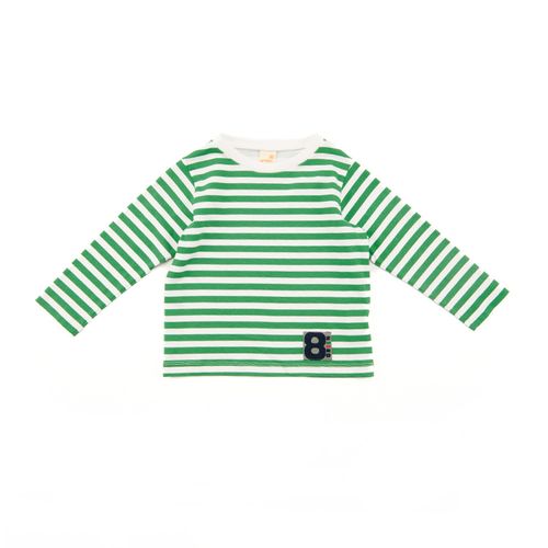 Camiseta Toddler Stripe Manga Longa Verde