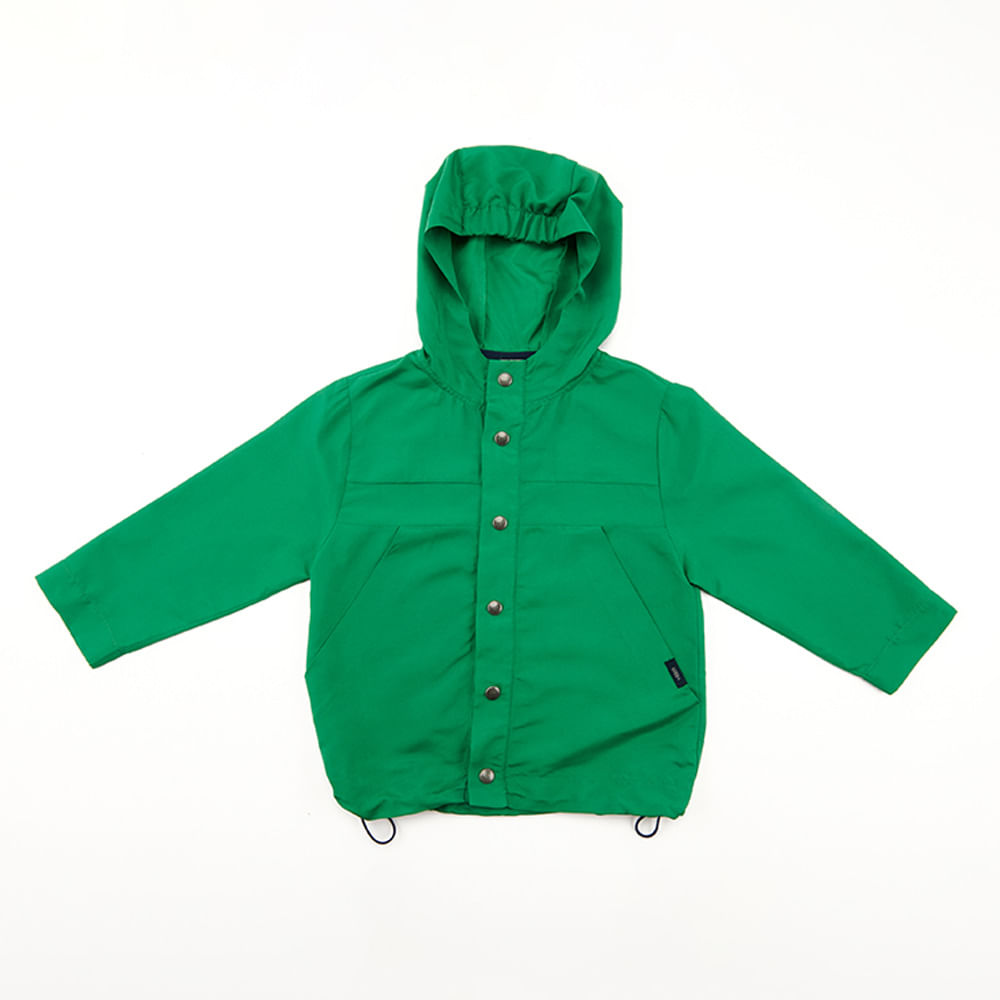 Jaqueta Infantil Corta Vento Color Verde