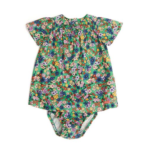 Vestido Bebê Jardim Verde