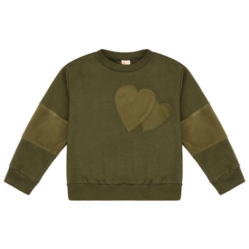 Blusão Infantil Fluffy Heart Verde