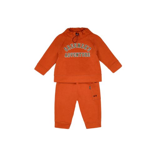 Conjunto Toddler Adventure Manga Longa Laranja