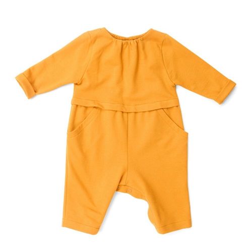 Macacão Bebê Warm Manga Longa Amarelo