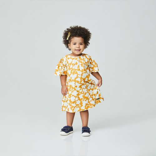 Vestido Toddler Cotton Amarelo