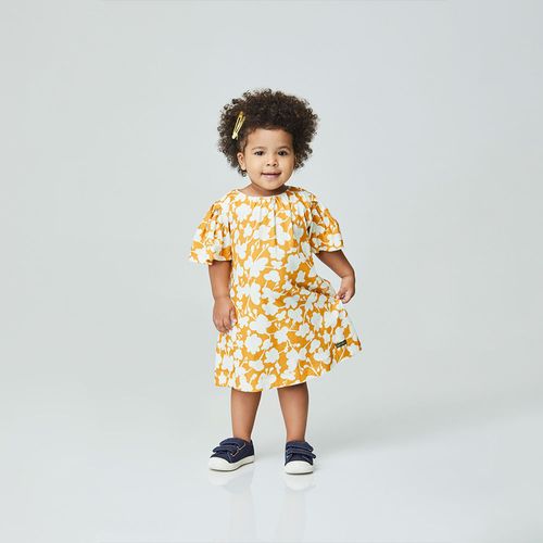 Vestido Toddler Cotton Amarelo