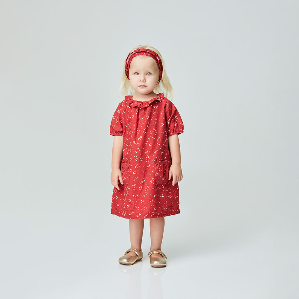Vestido Toddler Brisa Vermelho
