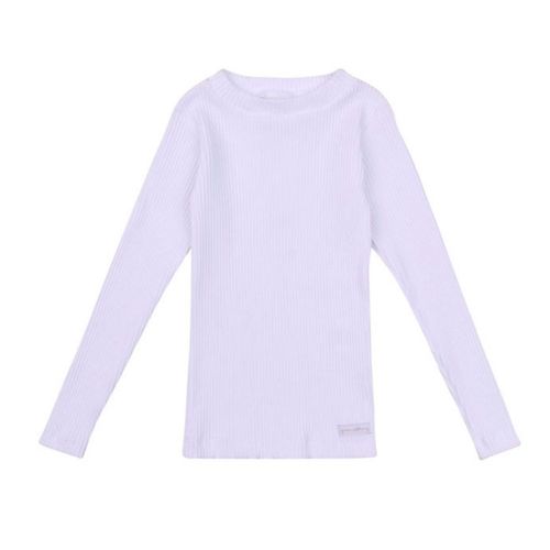 Blusa Toddler Plissada Careca Manga Longa Branca
