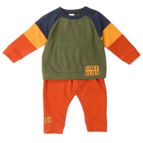 Conjunto Toddler Colorful Warm Manga Longa Verde
