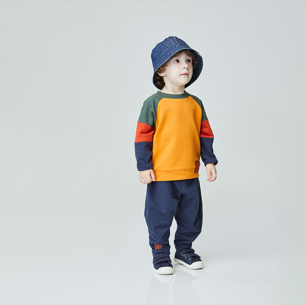 Conjunto Toddler Colorful Warm Manga Longa Amarelo