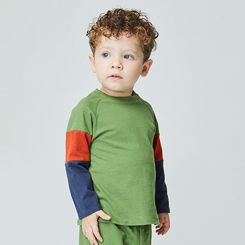 Camiseta Toddler Colorful Warm Manga Longa Verde Claro
