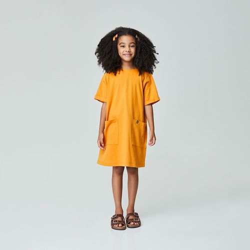 Vestido Infantil Natureza Amarelo
