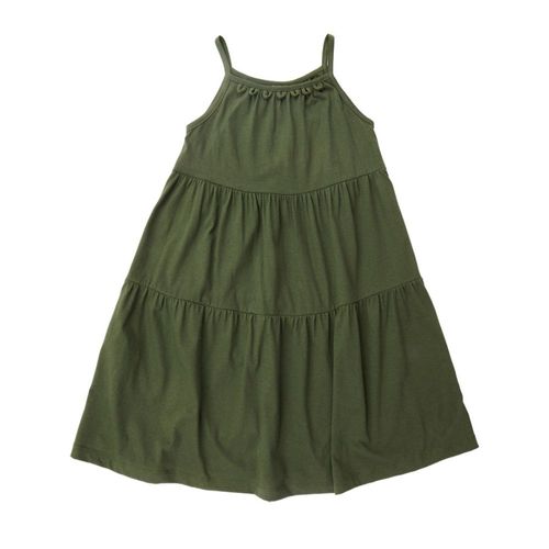 Vestido Infantil Natureza Alça Verde