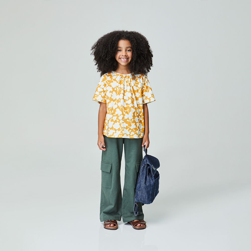 Calça Infantil Cargo Verde