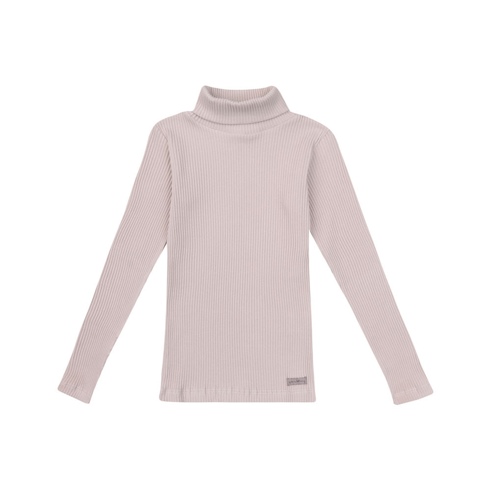 Blusa Infantil Plissada Manga Longa Cru