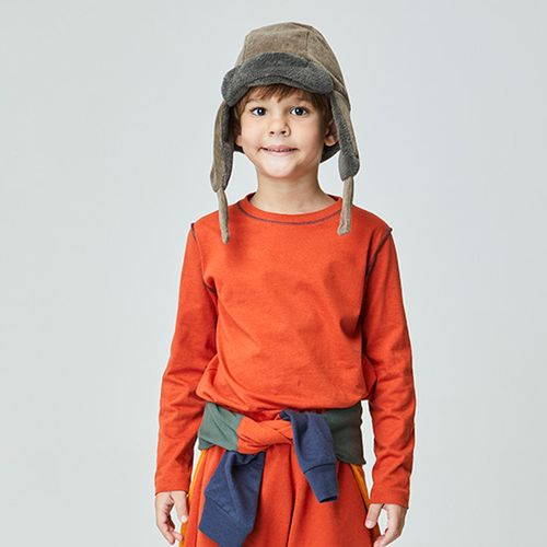 Camiseta Warm Infantil Manga Longa Laranja