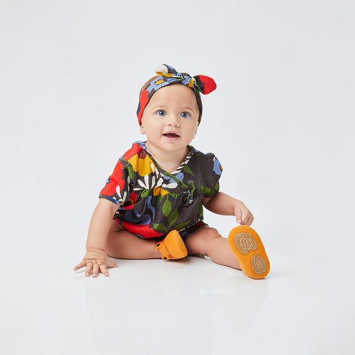 Macacão Bebê Jardim dos Sonhos Chumbo