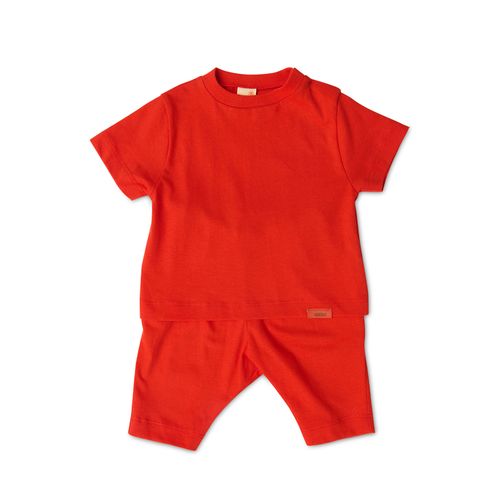 Conjunto Bebê Malha Laranja