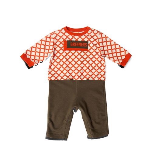 Macacão Bebê Labirinto Manga Longa Vermelho