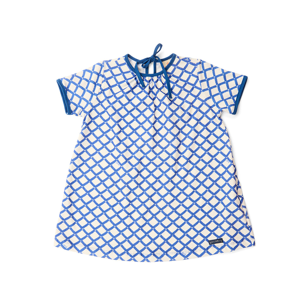 Vestido Toddler Labirinto Azul