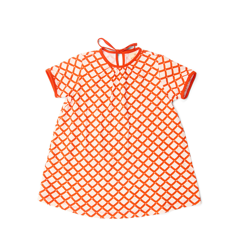 Vestido Toddler Labirinto Vermelho